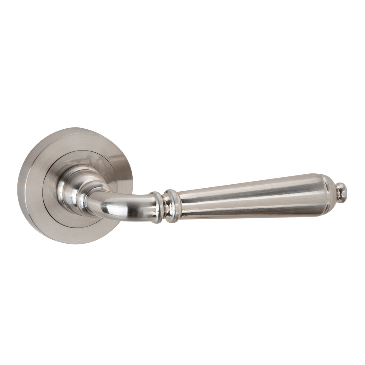 Round rose handle in R-410 satin nickel aluminum