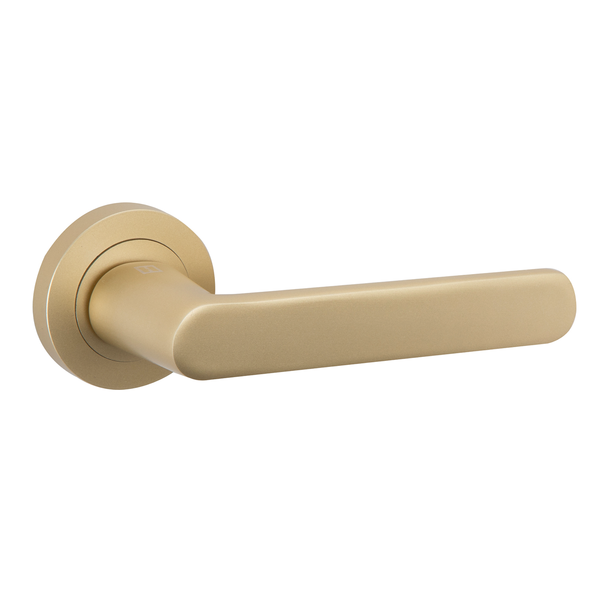Ronde deurkrukrozet van matgoud aluminium R-210