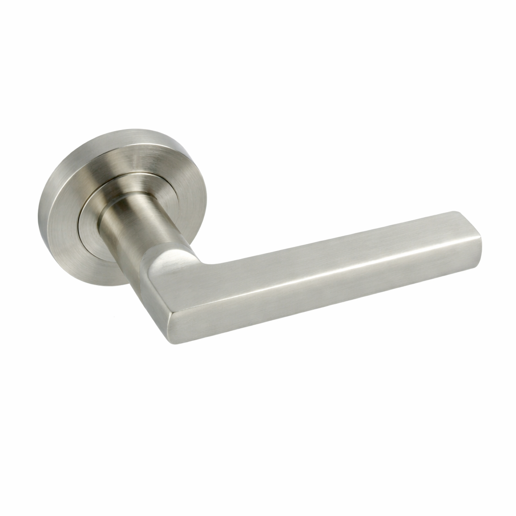 '530A' Manilla Rental round aluminum rosette for doors, satin nickel finish