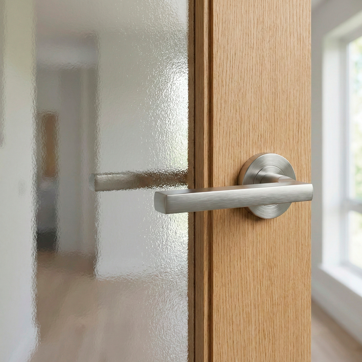 '530A' Manilla Rental round aluminum rosette for doors, satin nickel finish