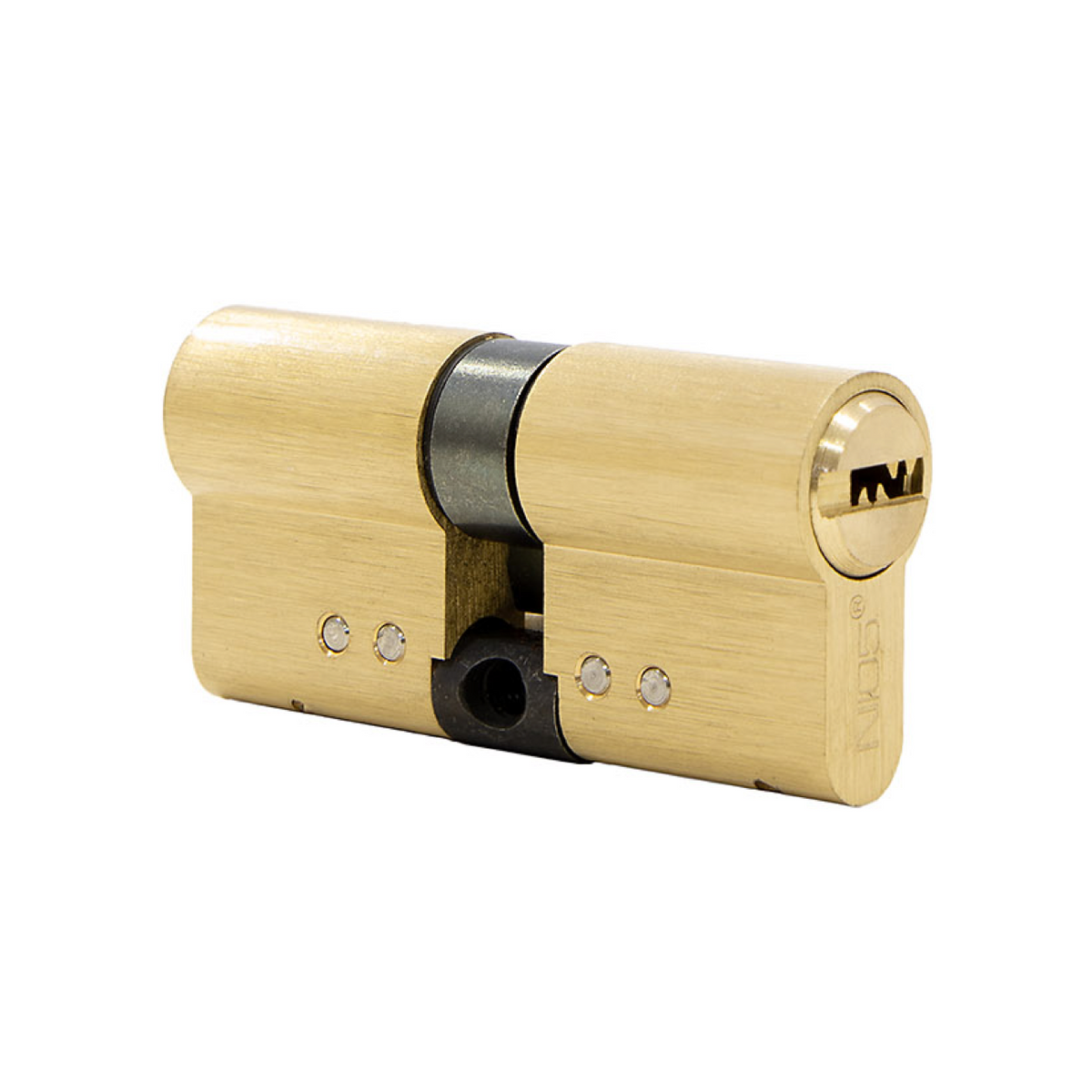 High-security 30x30 brass door lock cylinder with long cam