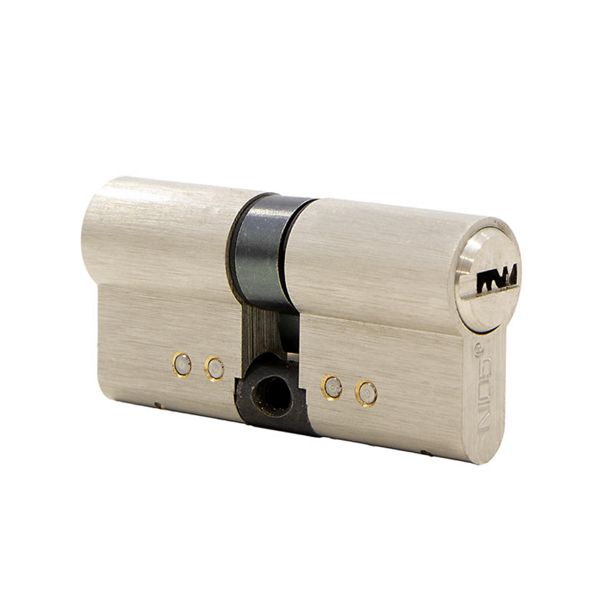 30x30 high-security nickel-plated cylinder with long cam for doors
