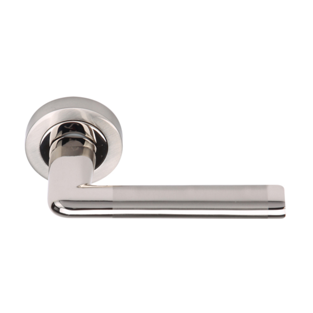 Klamka do drzwi model '140A', prosta, aluminiowa z okrągłym szyldem