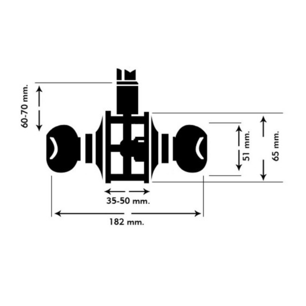 Stainless steel round rotating passage door knob model 608