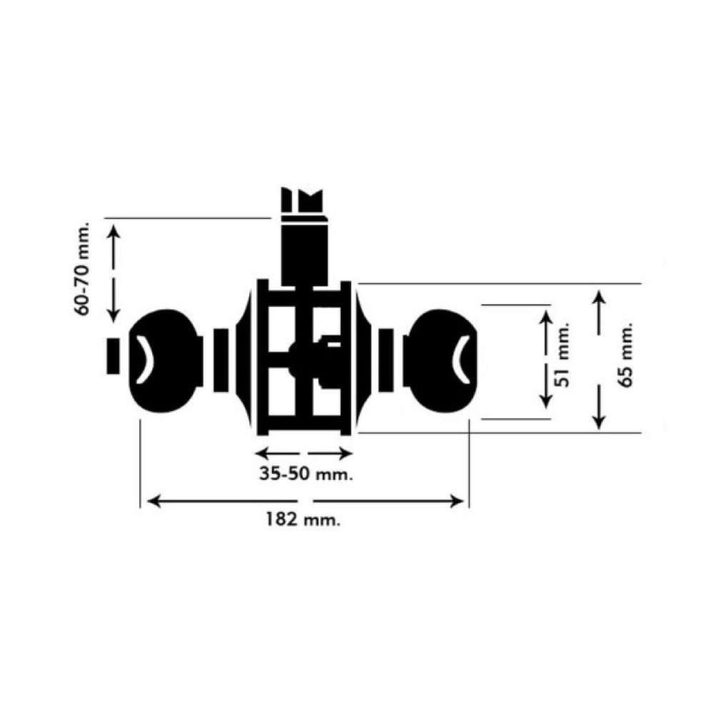 Stainless steel round rotating bathroom door knob model 608