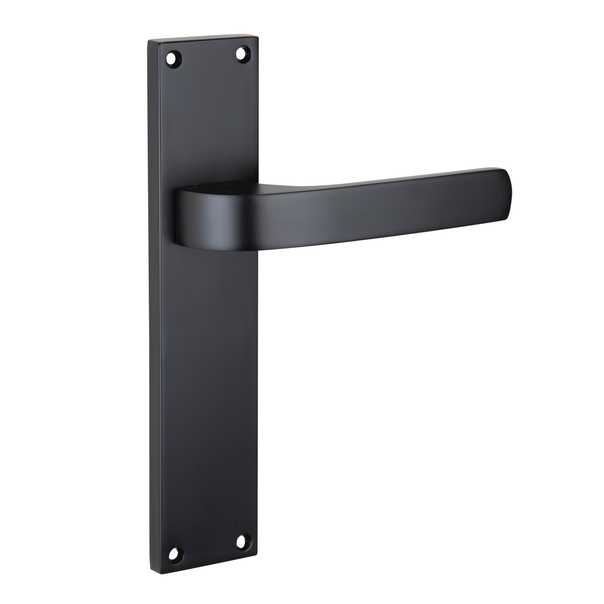 Manilla modelo '710' de zamak con placa rectangular acabado negro para puertas