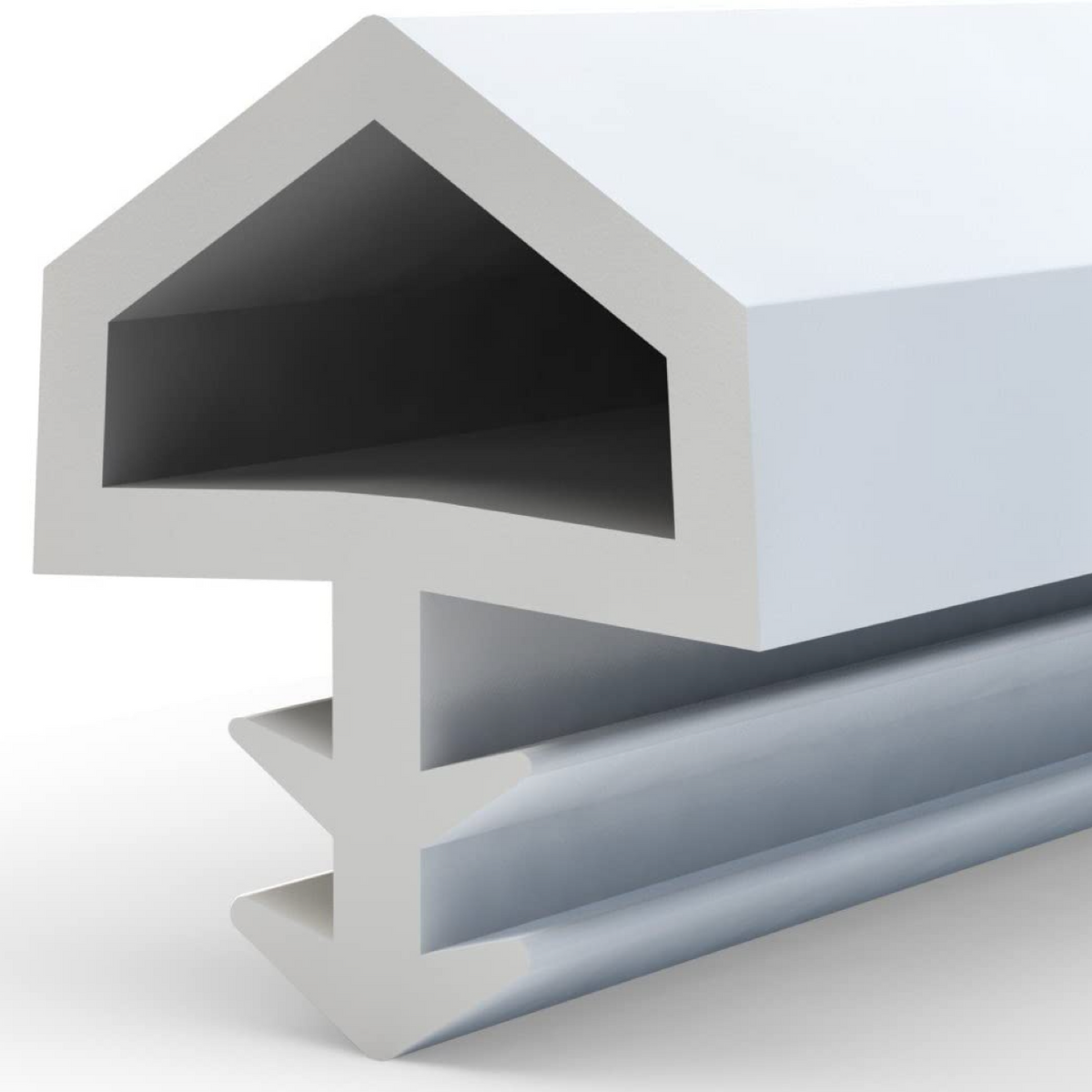 25 meters of white PVC push-in weatherstrip perimeter seal for doors and windows