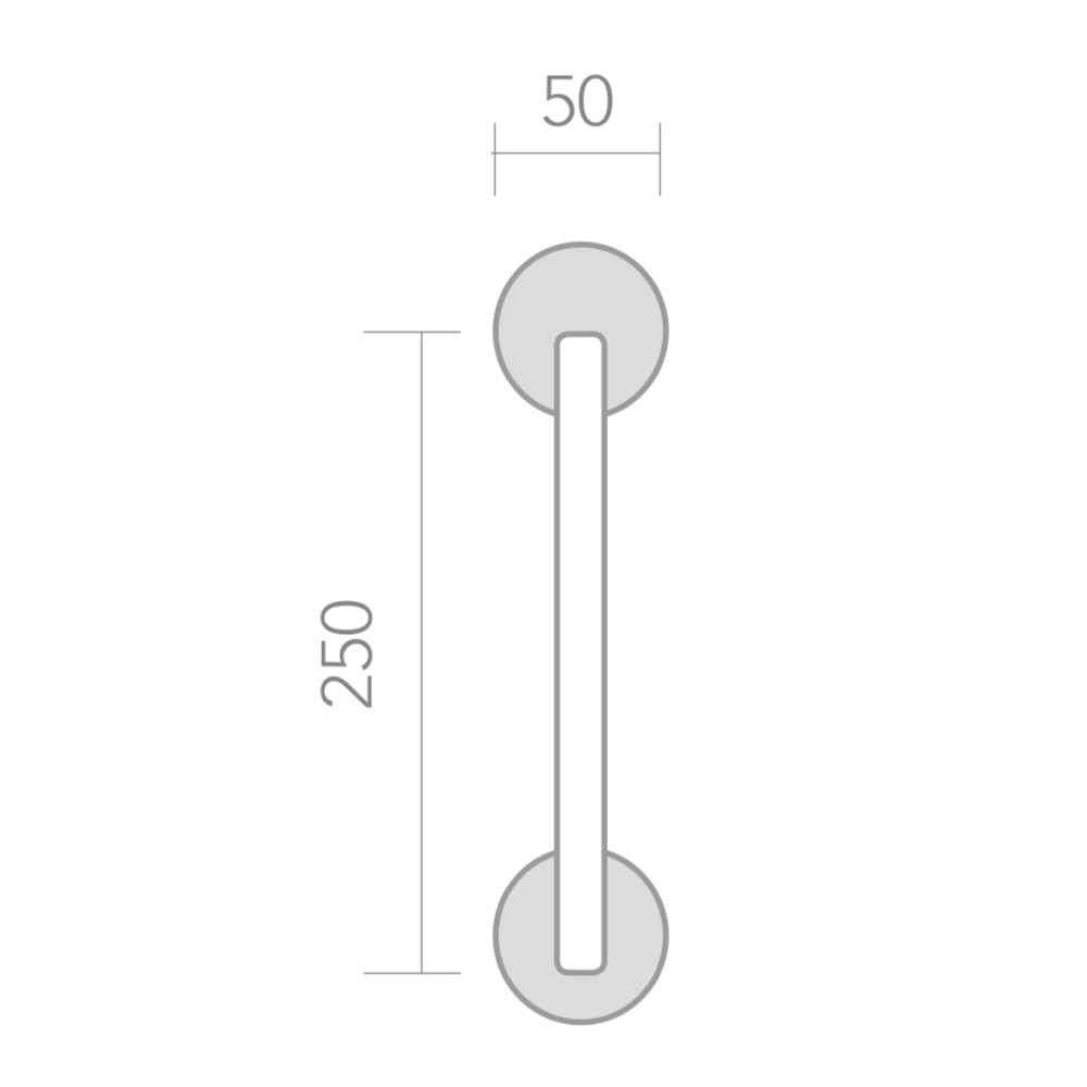 Avant-garde zamak door handle in satin nickel finish, model 934