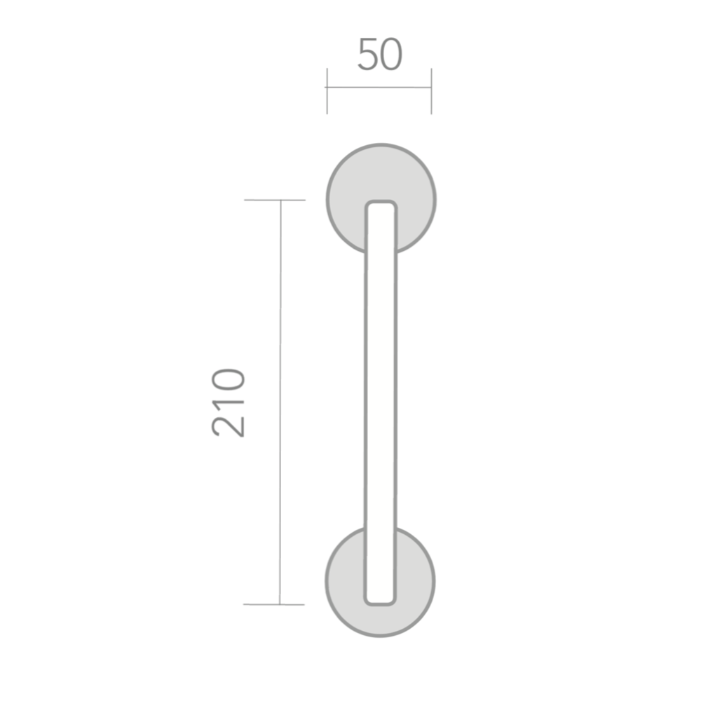 Béquille de tirage en aluminium avec rosace ronde finition nickel satiné modèle 530A