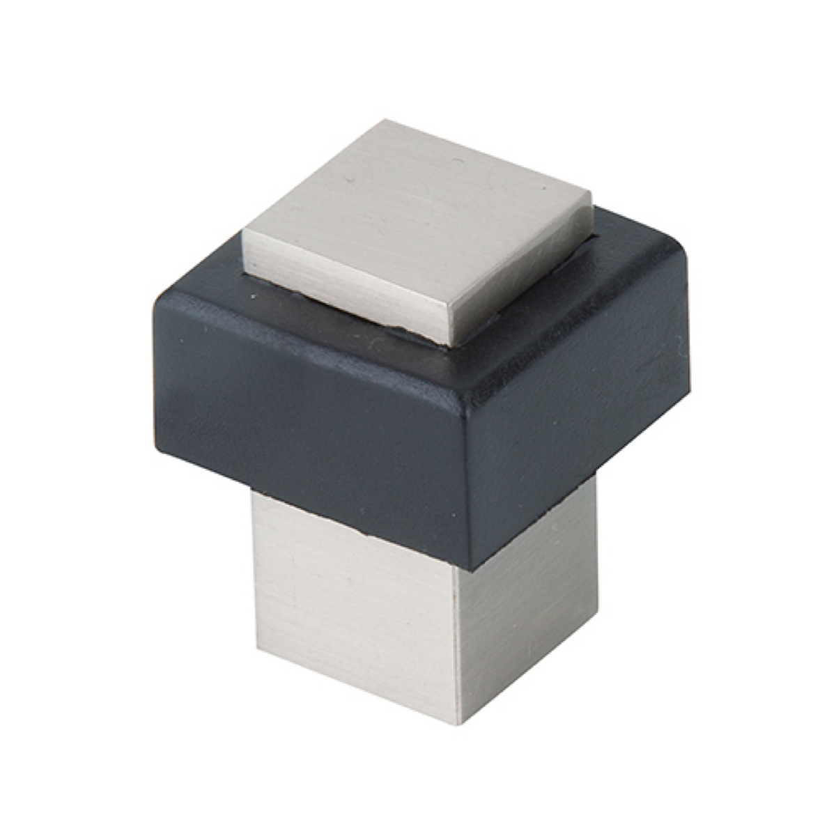 Tope de puerta cuadrado de 17mm de lado con goma ancha para puertas