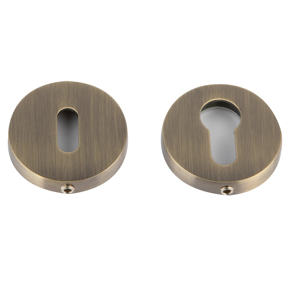 Bocallave redondo oval y pera de zamak en acabado cuero mate ø52 mm para puertas