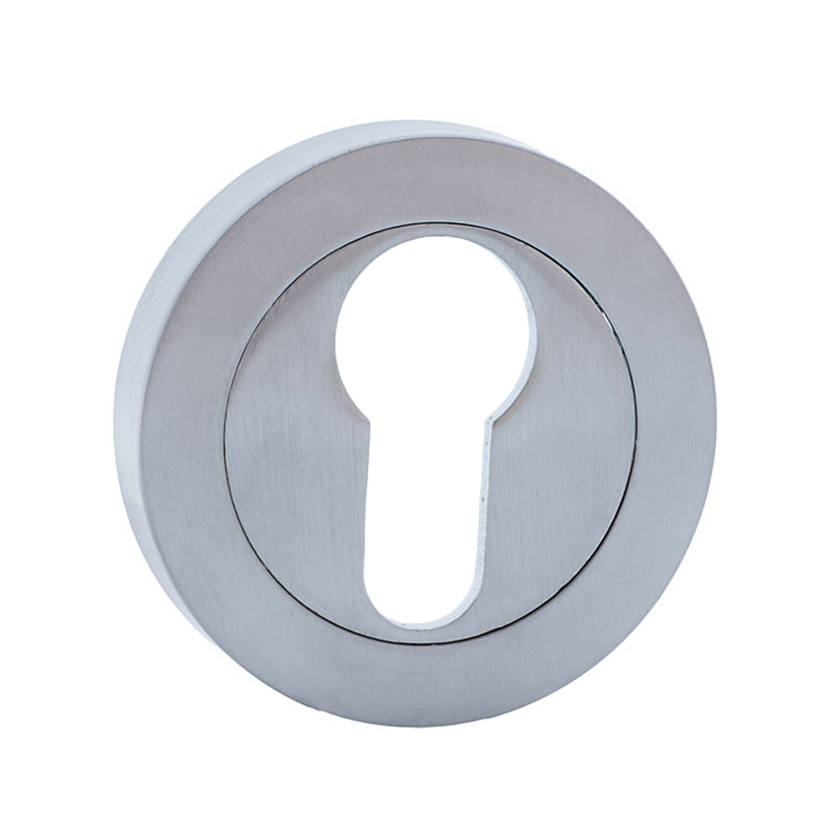 Runde Schlüsselrosette mit Birnenform in mattem Nickel-Finish für Türen