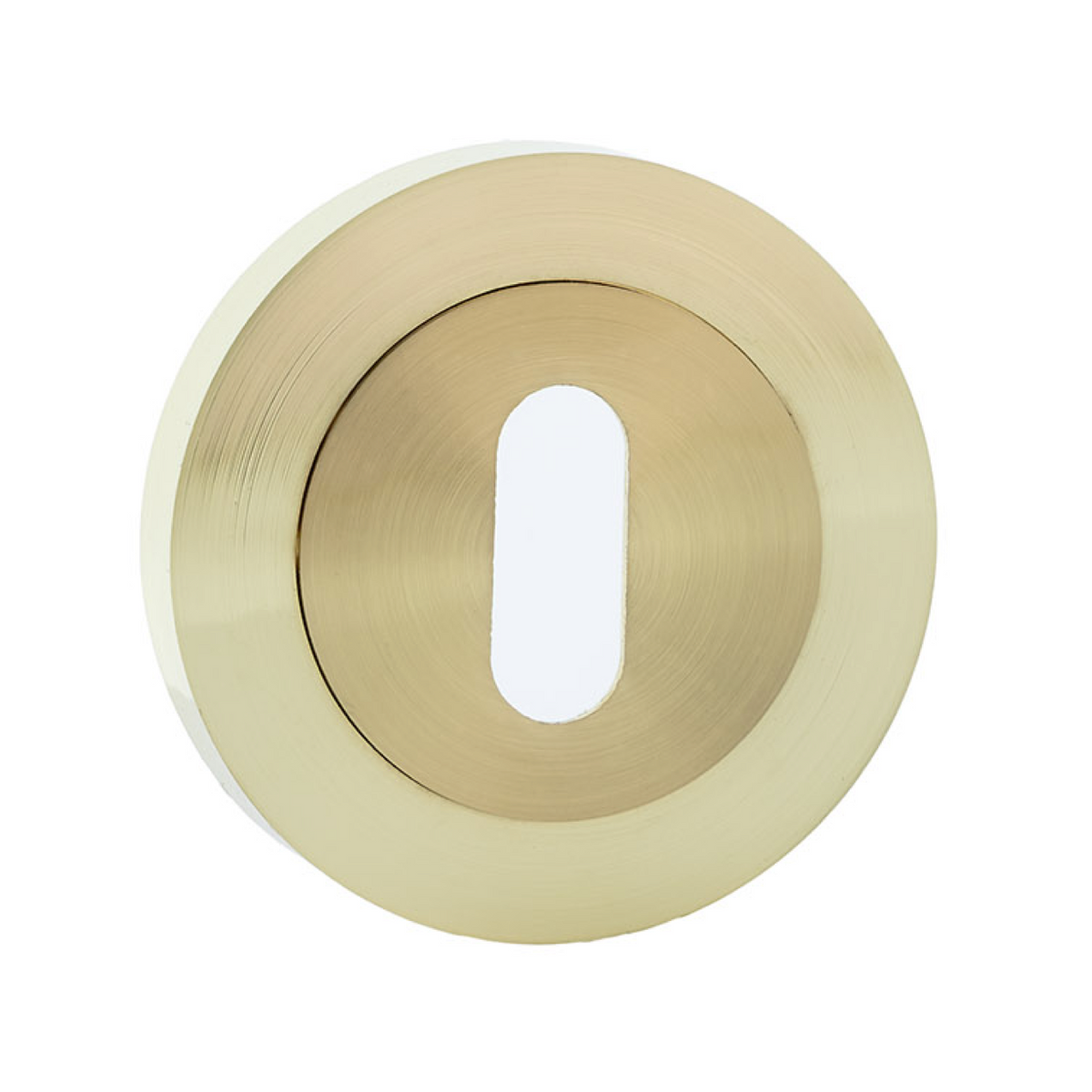 Ovale Rosetten-Schlüsselrosette in satiniertem Gold für Türen