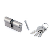 Nickel-plated 30x30 standard key cylinder