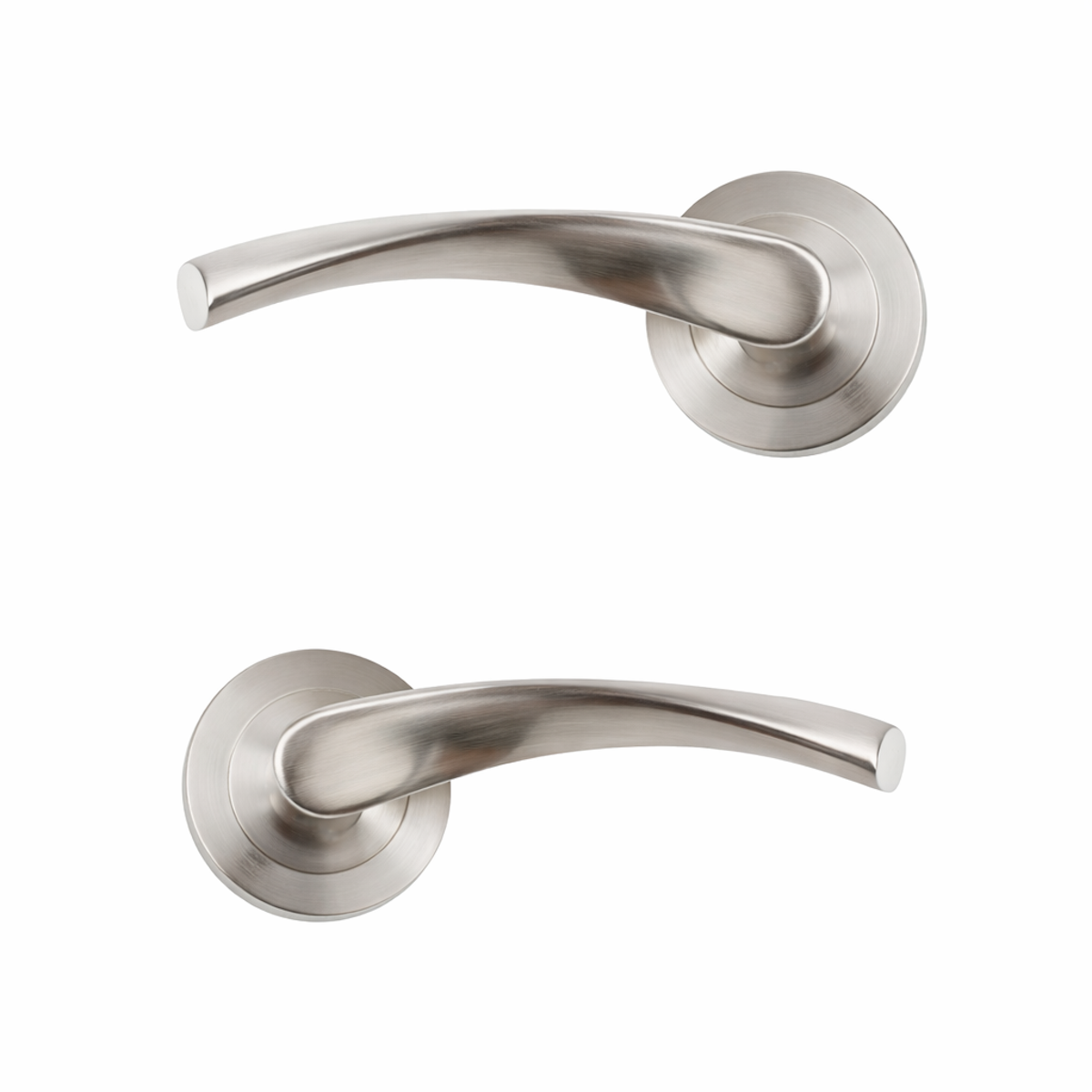 Manilla Ola modelo '130' de aluminio con Roseta Redonda para puertas