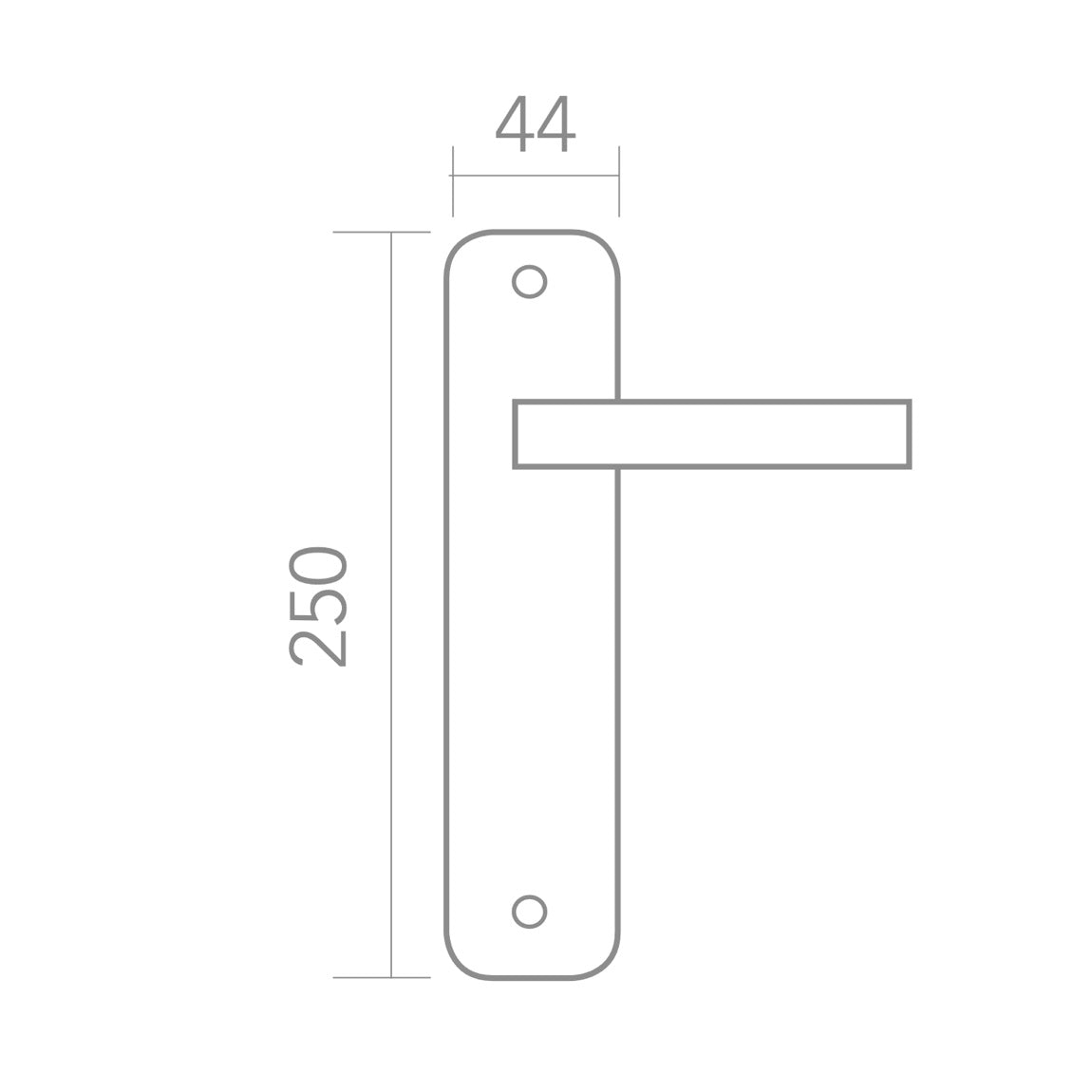 '7001' model door handle with oval zamak plate in leather finish