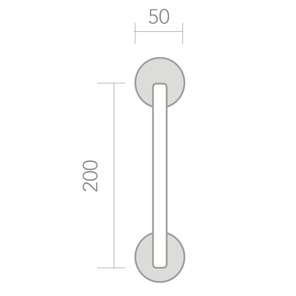 Poignée-cuvette pour porte coulissante avec rosace ronde modèle 130A