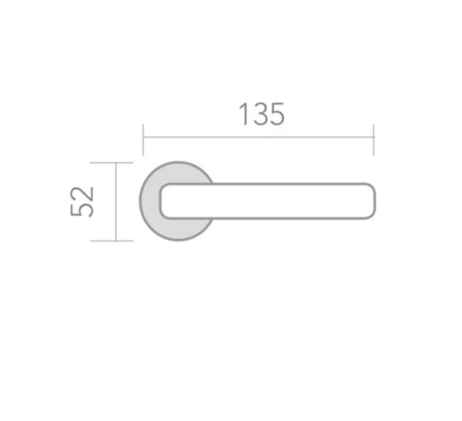 Poignée rosace ronde en aluminium R-410