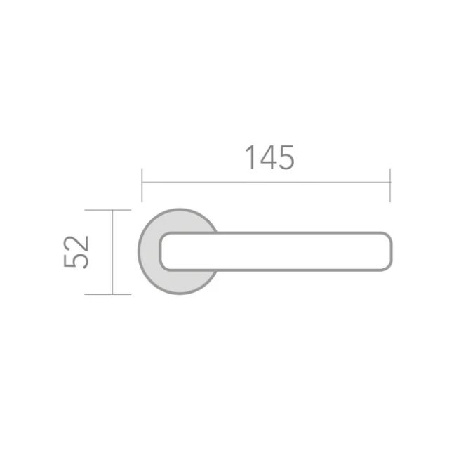 Türklinke mit runder Rosette aus Aluminium RS-310 Graphit