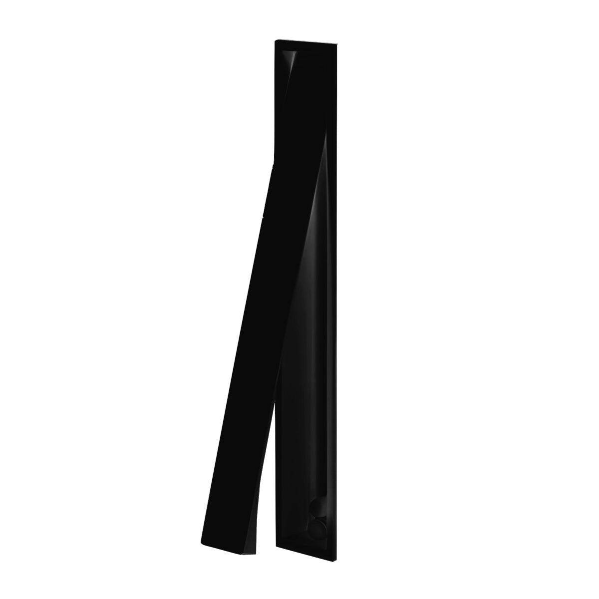 160mm height black Clos rectangular recessed pull for sliding doors